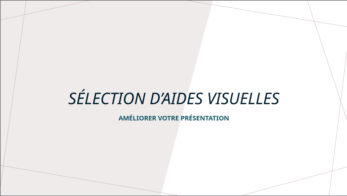 Slide originelle du template — Sélection d'aides visuelles